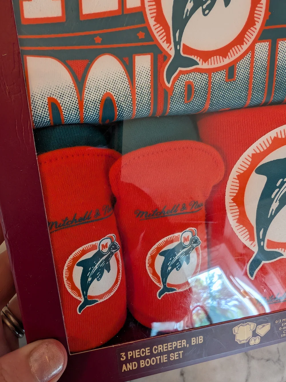 Mitchell & Ness Miami Dolphins 3-Piece Baby Set - Orange